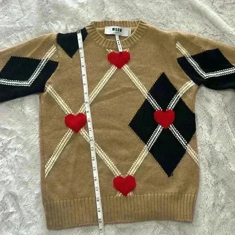 M S G M hearts and diamonds pattern sweater - Picture 13 of 16